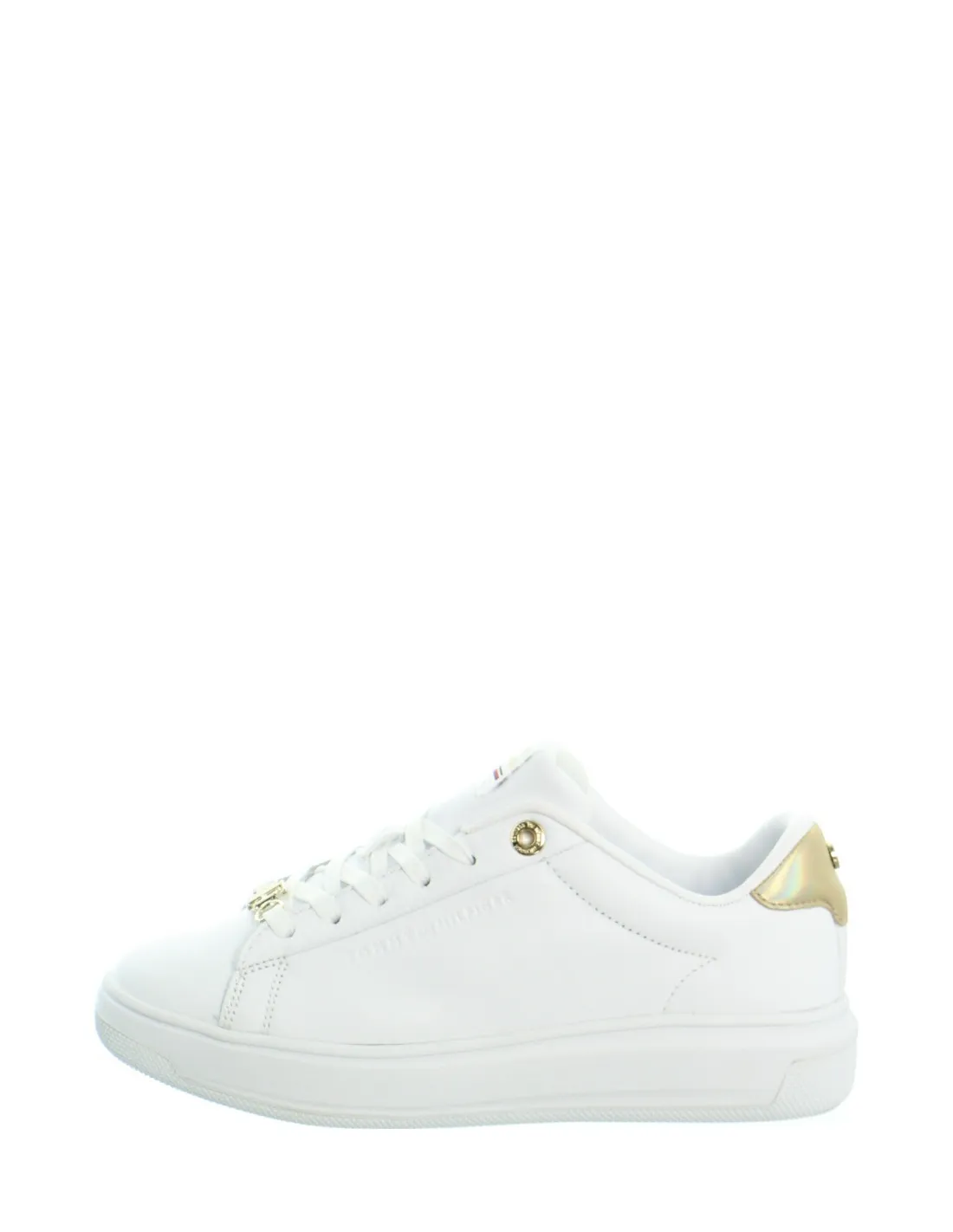 Baskets en cuir Tommy Hilfiger ref_51662 Blanc