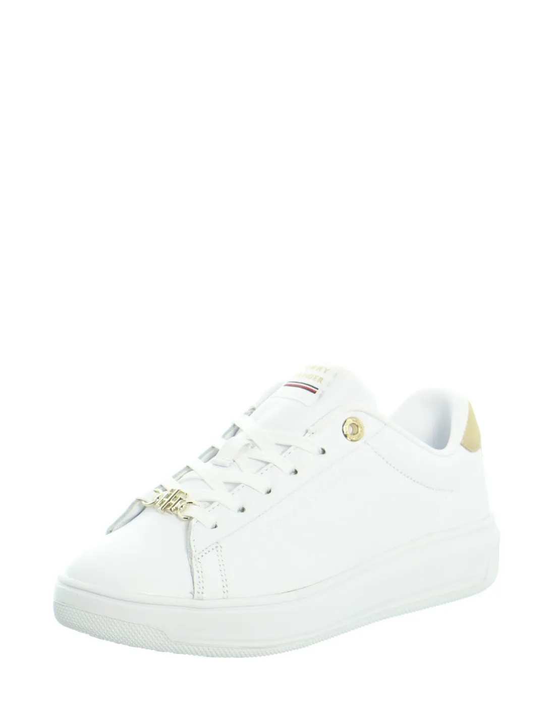 Baskets en cuir Tommy Hilfiger ref_51662 Blanc