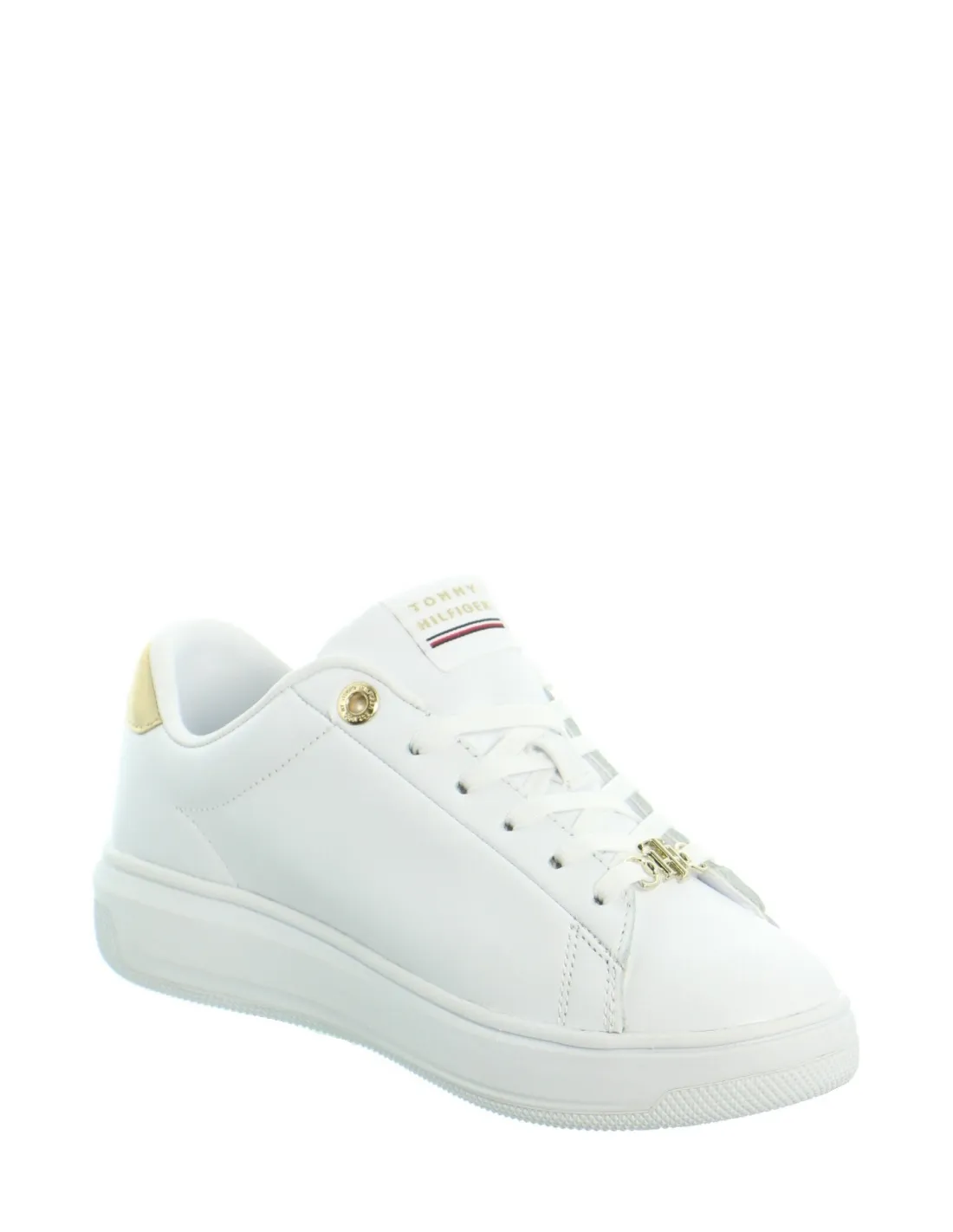 Baskets en cuir Tommy Hilfiger ref_51662 Blanc