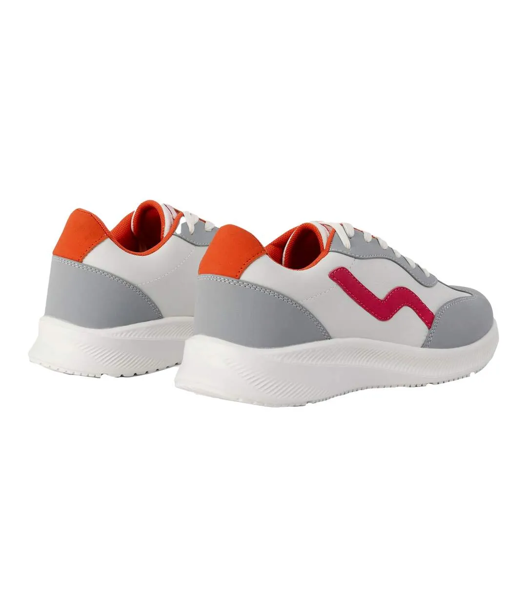 Baskets marine retro femme blanc / rose fluo Regatta