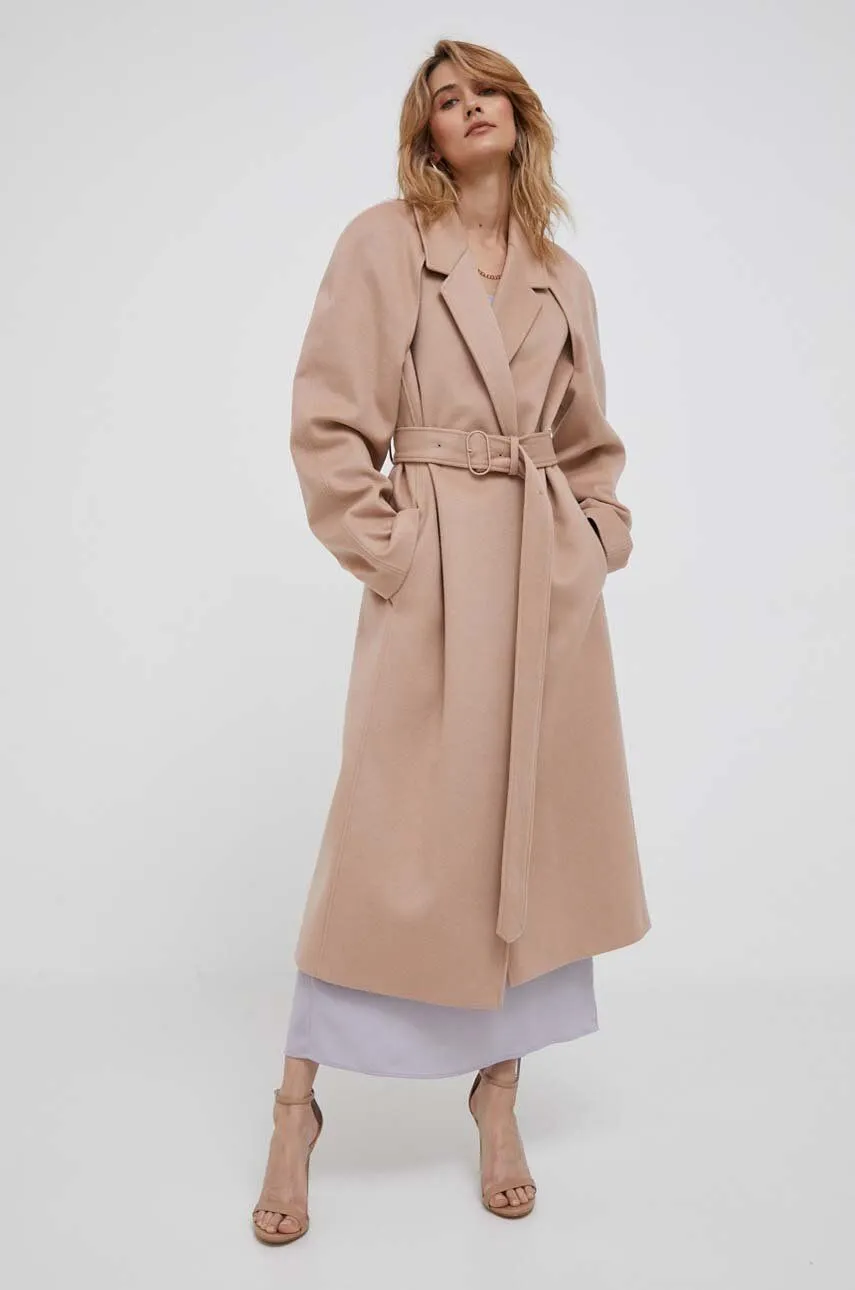 Belted Waist Oversized Coat