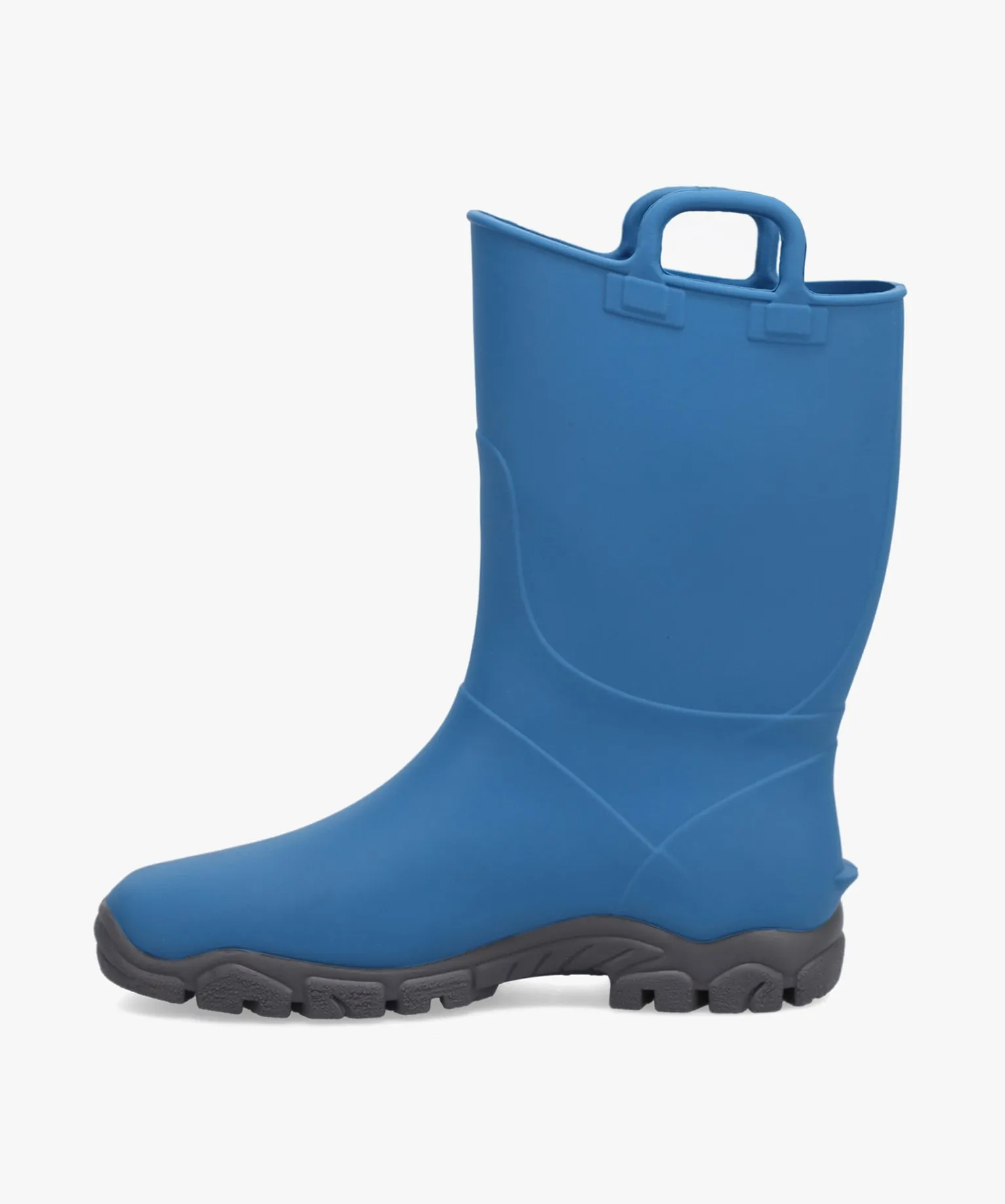 bottes de pluie garcon unies a anses - boatilus bleu bottes de pluie et apres-ski