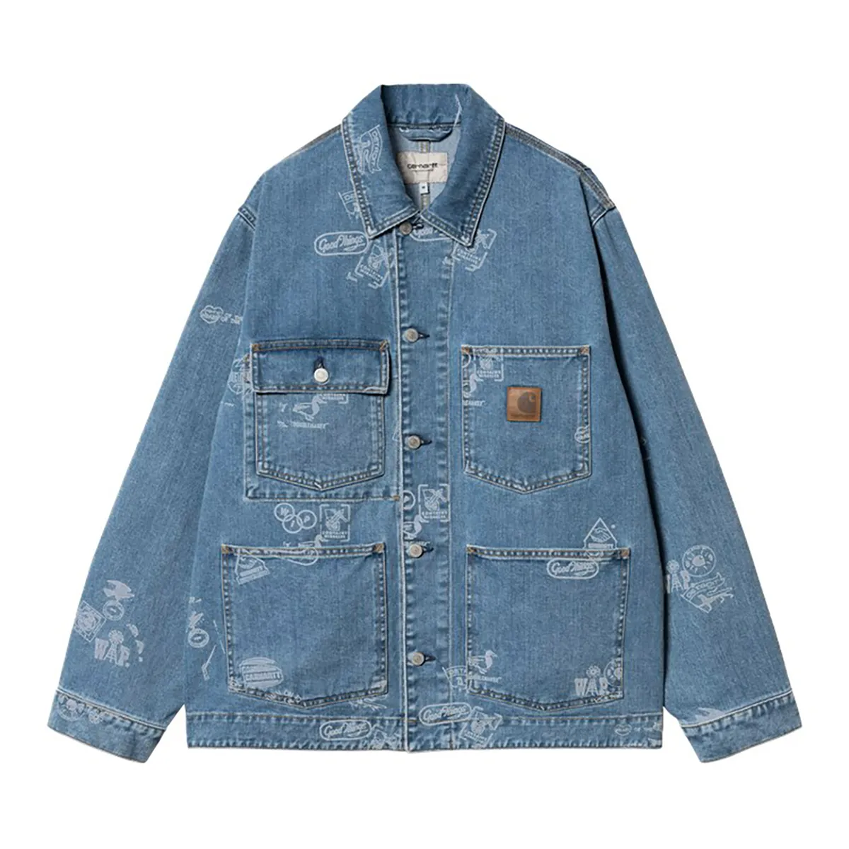 Carhartt Wip . Stamp Jacket . Blue Bleached — Le Shop Nîmes