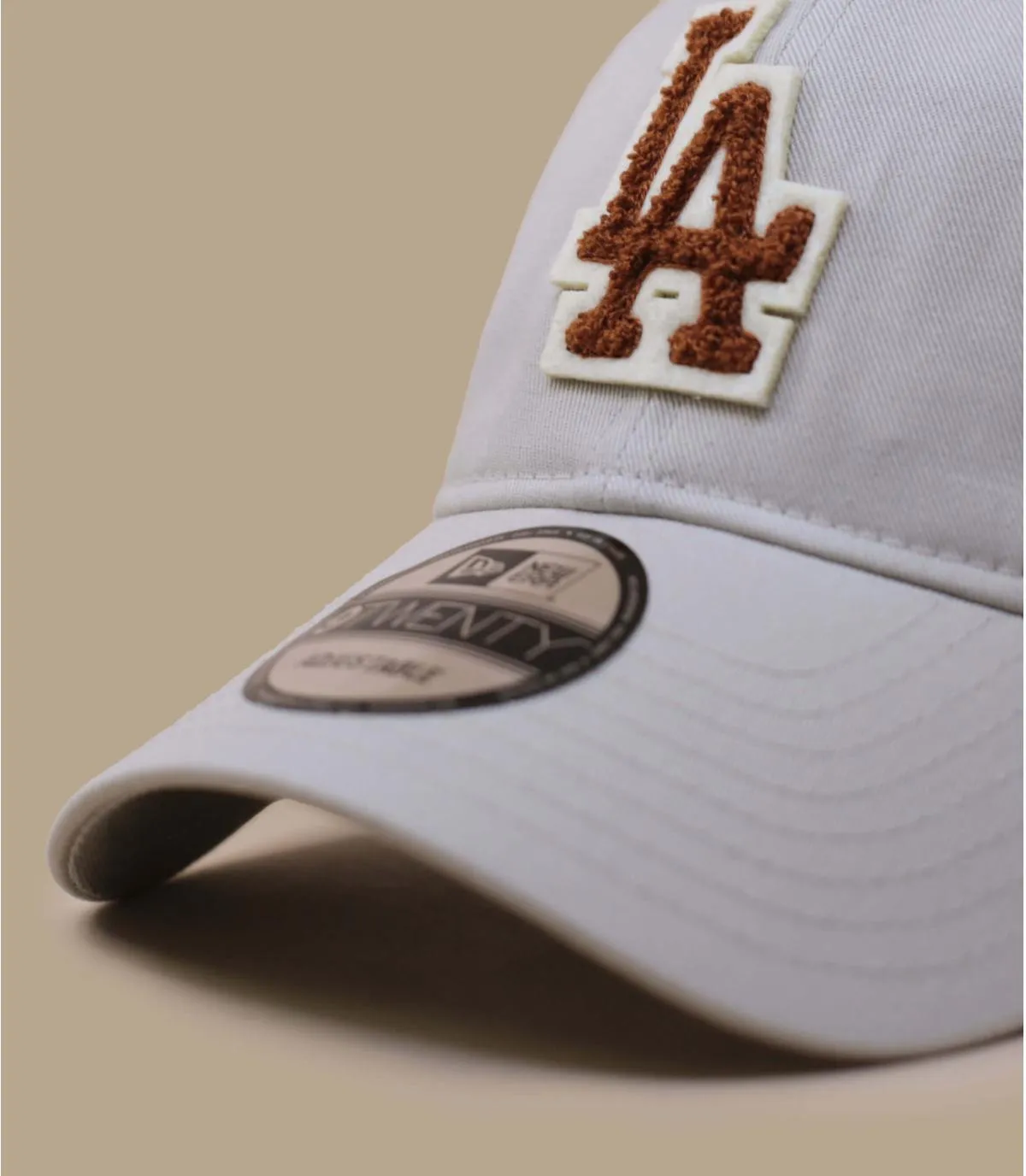 Casquette baseball LA beige - Casquette Boucle 9Twenty LA stone New Era : Headict