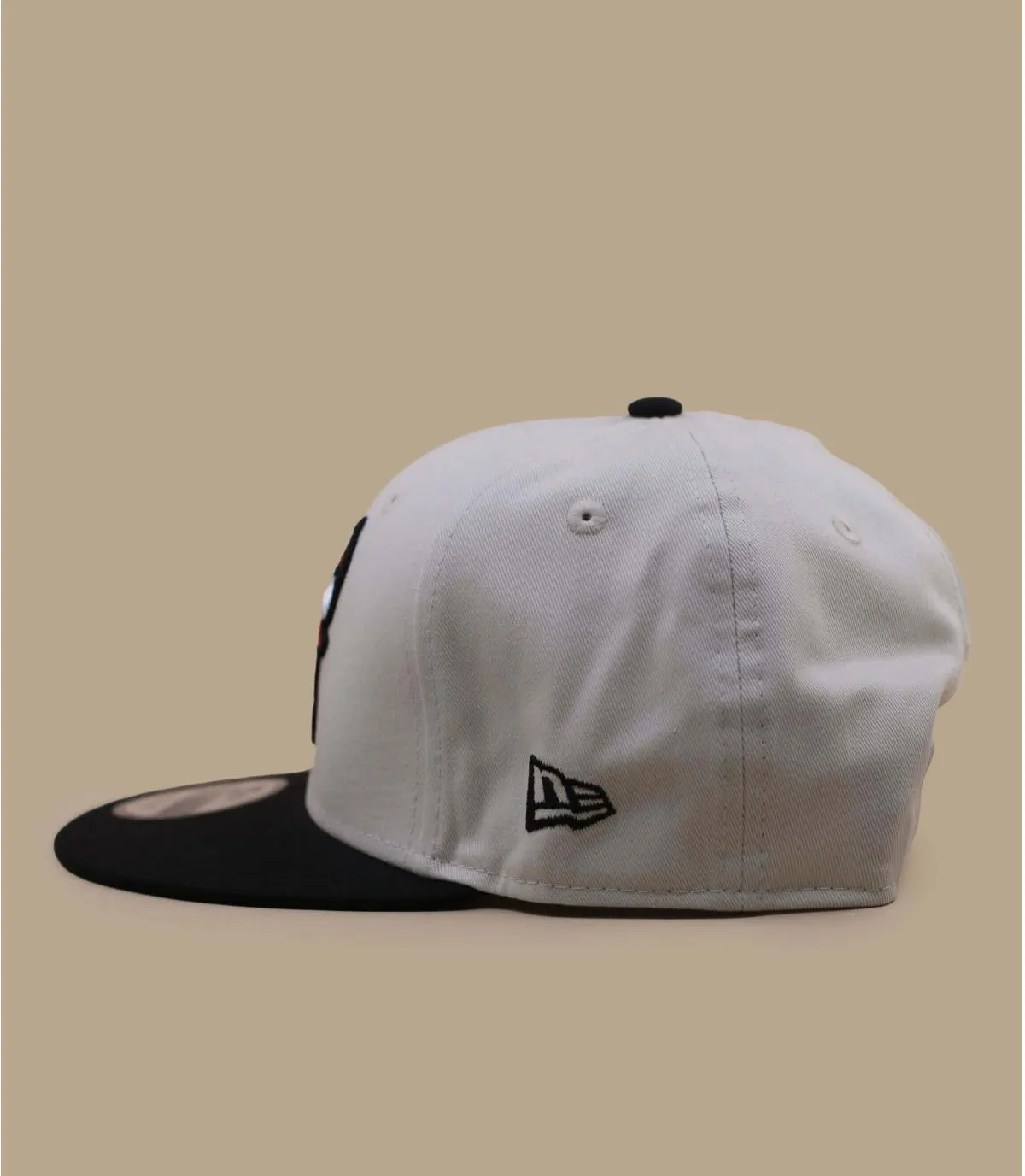 Casquette snapback Bulls beige noire - Casquette NBA Logo 9Fifty Bulls ivory New Era : Headict