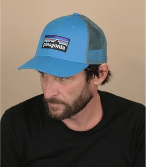 Casquettre trucker bleu eco-responsable - Casquette P6 Logo Lopro Trucker vessel blue Patagonia : Headict