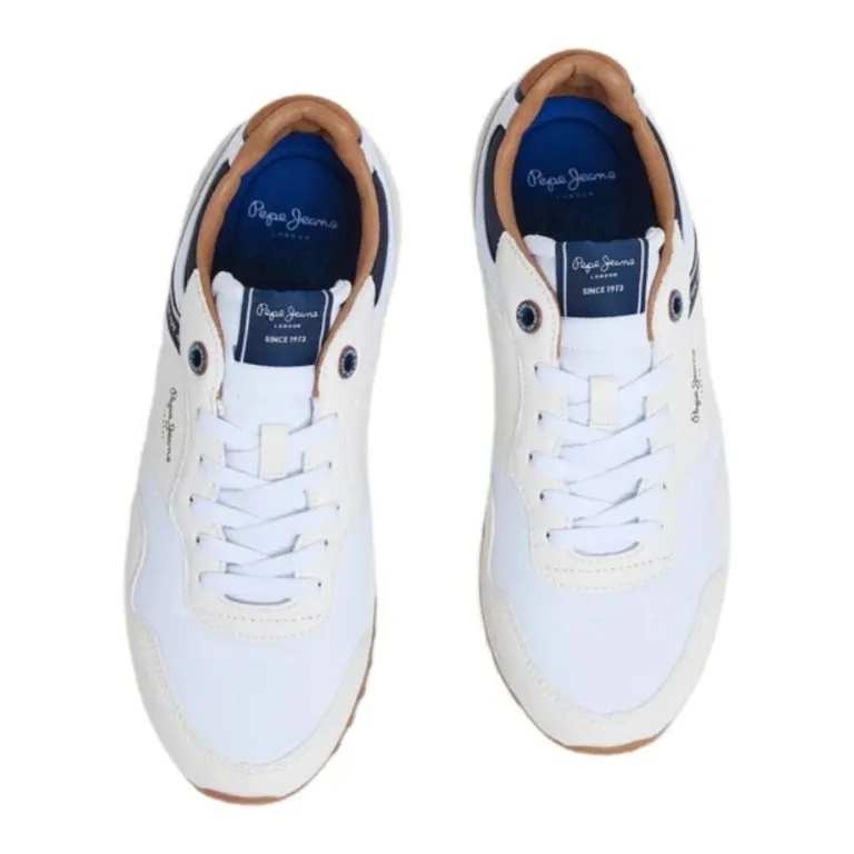 Chaussures Pepe Jeans London Court M PMS40002 blanche