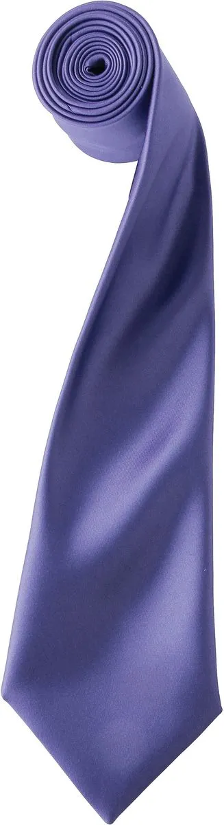 Cravate satin unie - PR750 - violet 