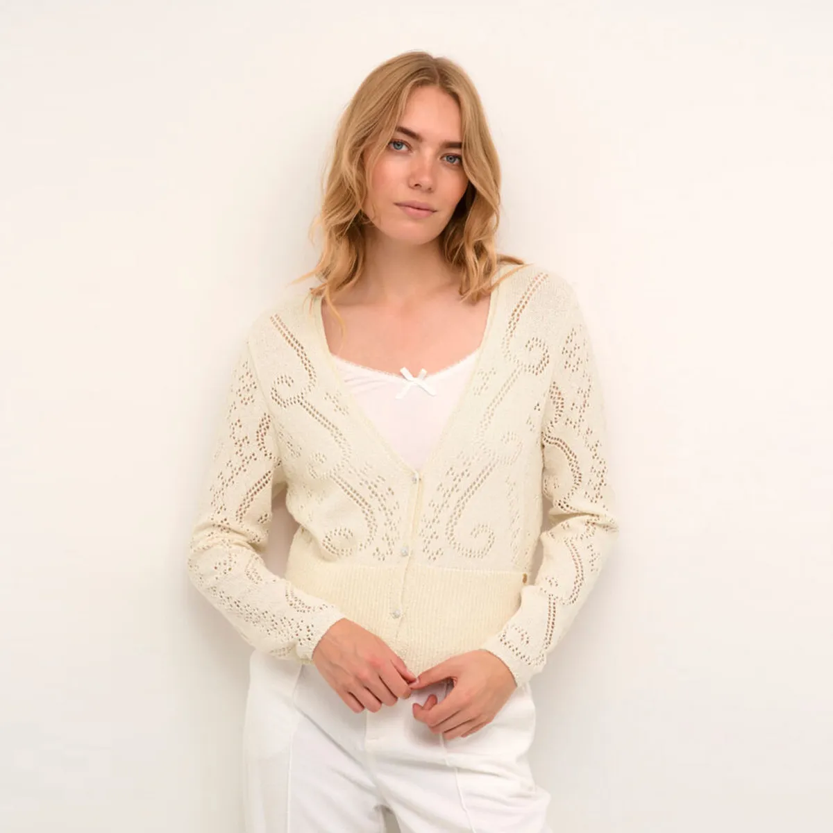 Cream Gilet en tricot Hami - ÉTÉ 2024