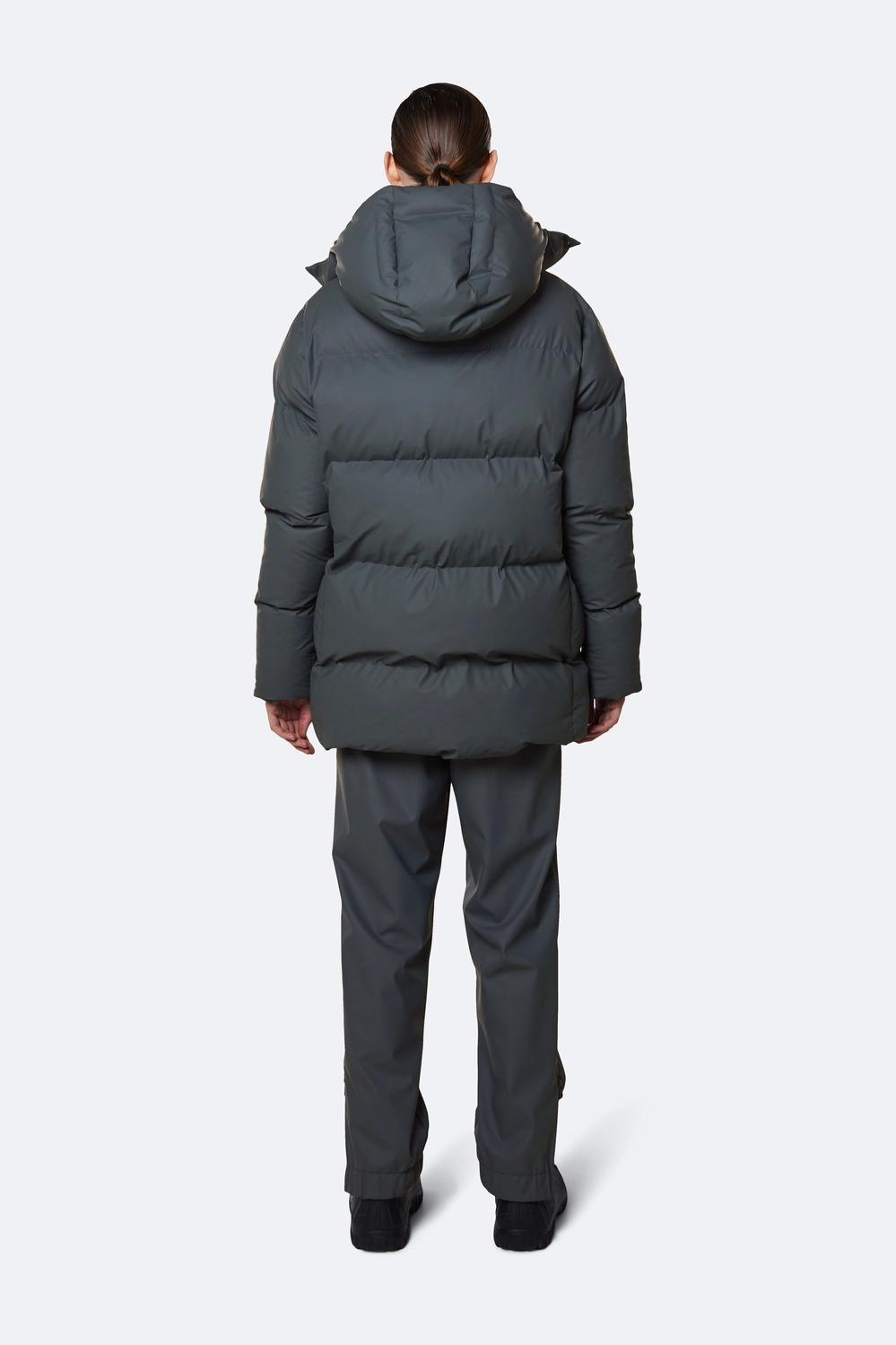 Doudoune RAINS Hooded Puffer Coat Slate