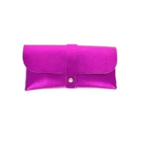 Etui à lunettes cuir irisé fuchsia Maison Suzanne - Le petit Souk