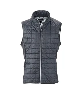 Gilet hybride sans manches molletonné - JN1114 - noir - Homme