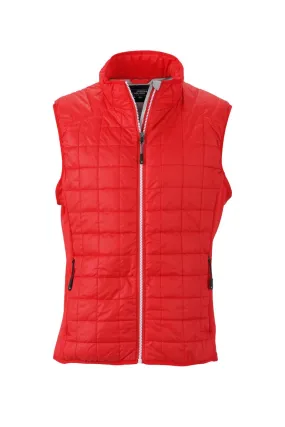 Gilet hybride sans manches molletonné - JN1114 - rouge - Homme 