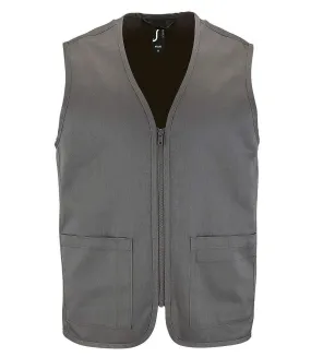 Gilet reporter léger sans manches - 02110 - gris anthracite