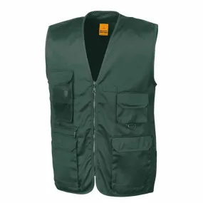 Gilet safari multipoches sans manches - R045X - vert - reporter 