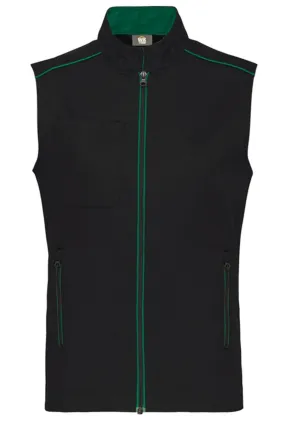 Gilet sans manches DayToDay - Homme - WK6148 - noir et vert kelly 