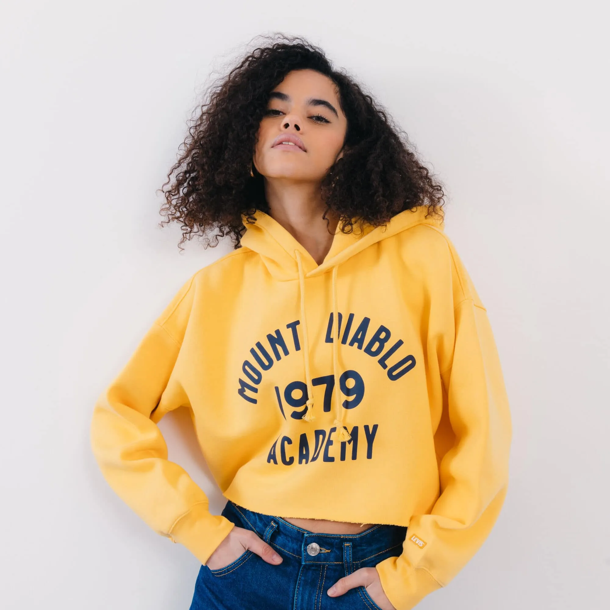 HOODIE CROPPED 90S GOLD TAB