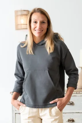 Hoodie en coton bio ALICE anthracite