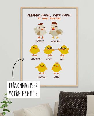 Hoodie homme Famille poule personnalisé