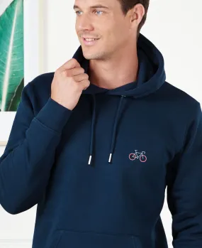 Hoodie homme Vélo tricolore (brodé)