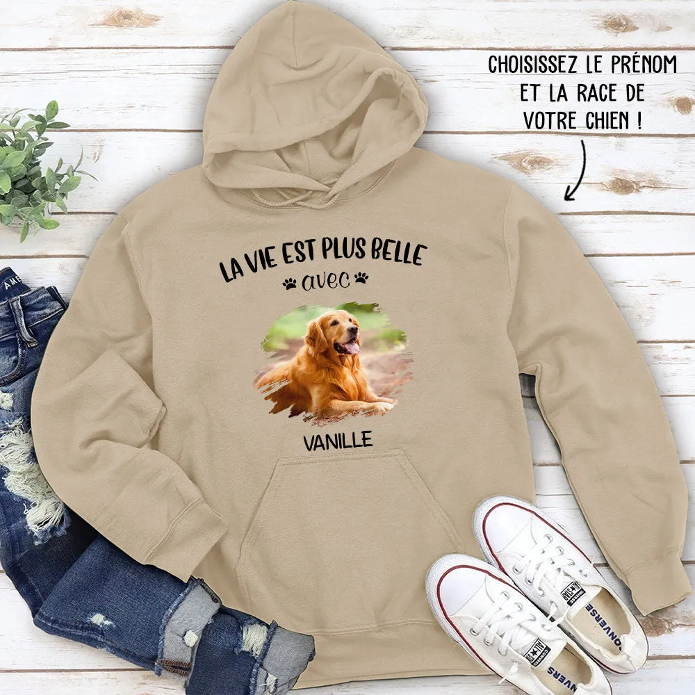 Hoodie Photo Personnalisé - La Vie Est Plus Belle