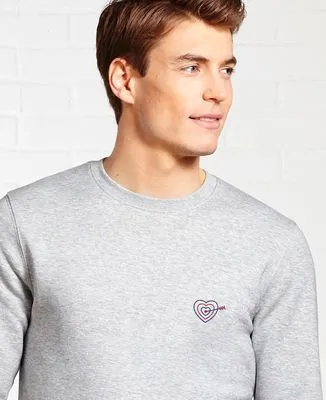 Hoodie zippé homme Cible coeur (brodé)