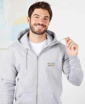 Hoodie zippé homme Feel good (brodé)