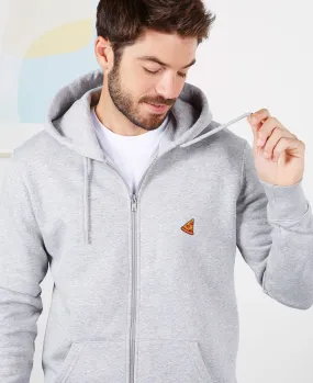 Hoodie zippé homme Pizza (brodé)