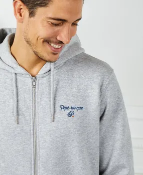 Hoodie zippé homme Pépé-tanque (brodé)