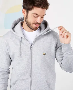 Hoodie zippé homme White russian (brodé)