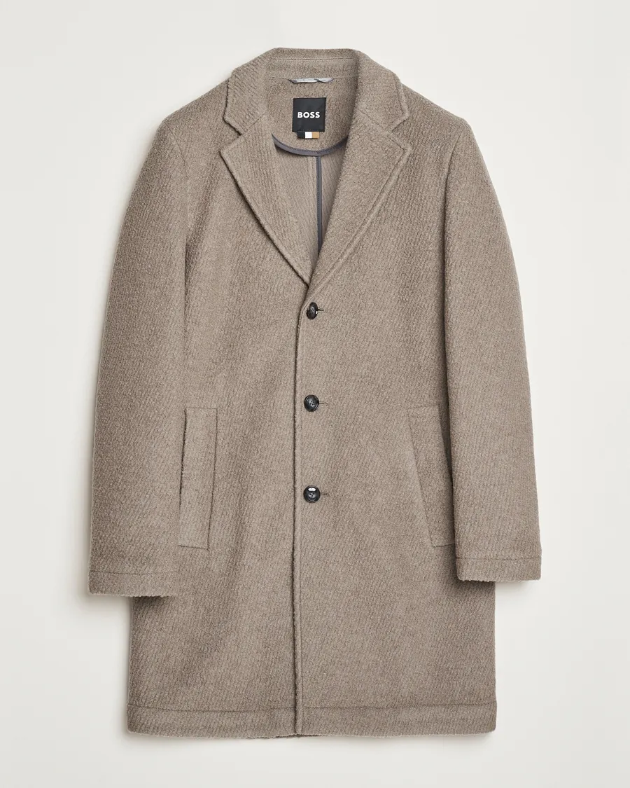 Hyde Structured Wool Coat Dark Beige