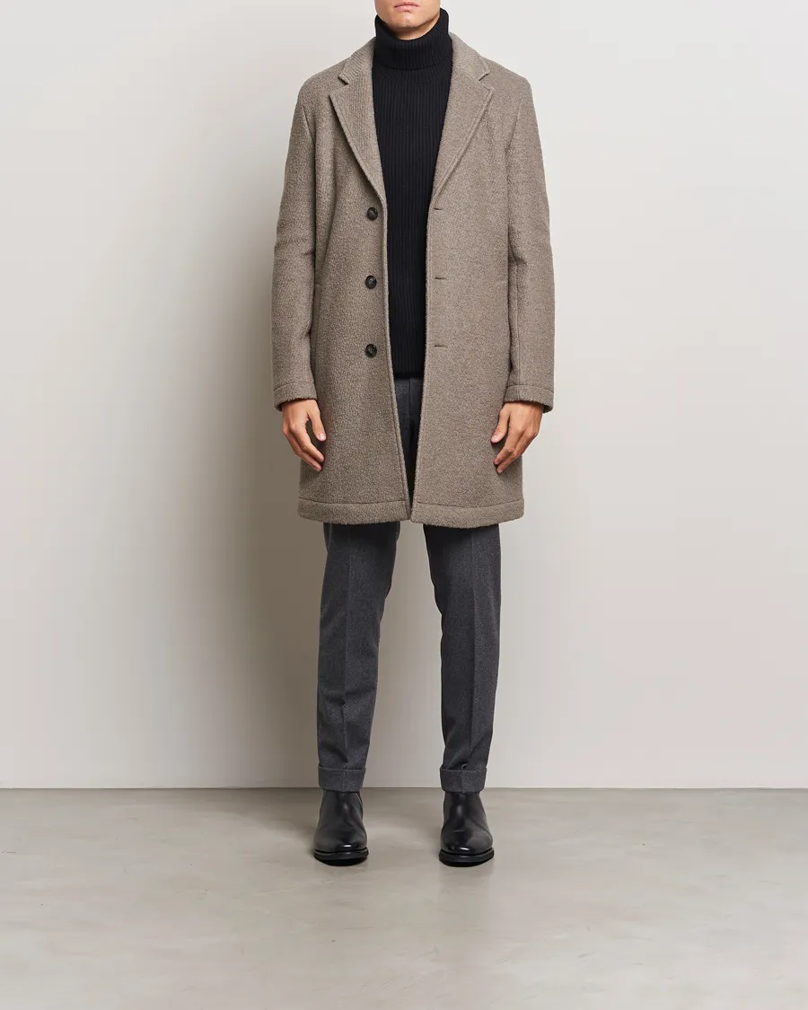 Hyde Structured Wool Coat Dark Beige