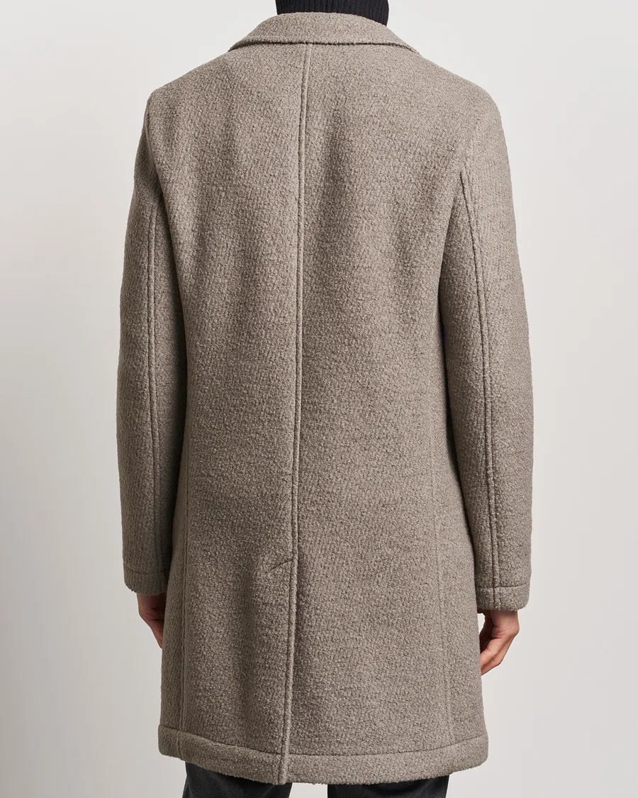 Hyde Structured Wool Coat Dark Beige