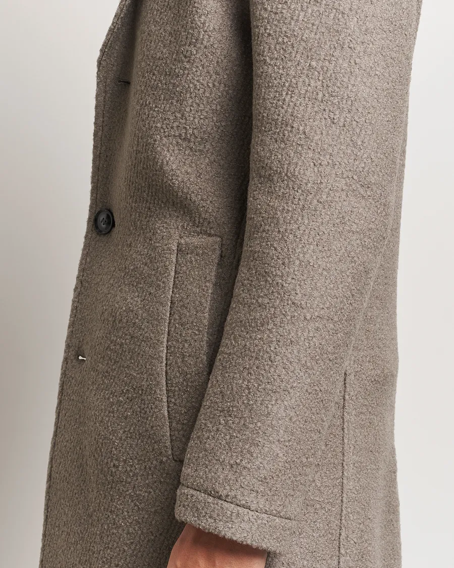 Hyde Structured Wool Coat Dark Beige