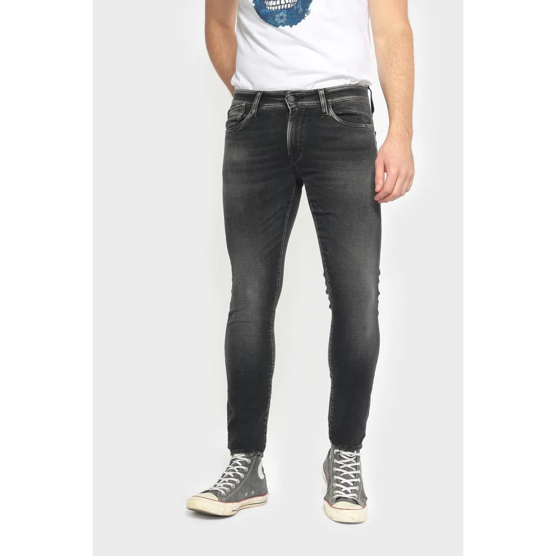 Jeans ajusté BLUE JOGG 700/11, longueur 34 noir en coton Ray | 3 Suisses