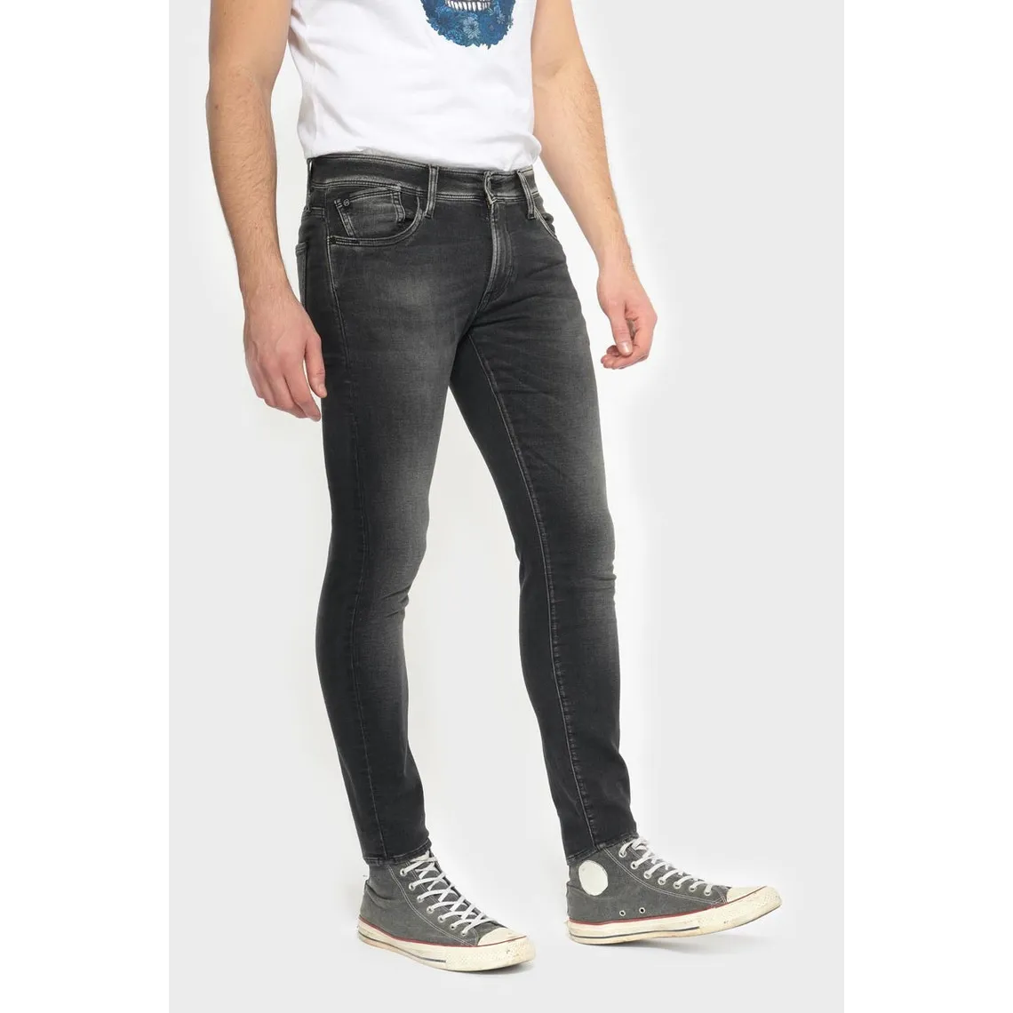 Jeans ajusté BLUE JOGG 700/11, longueur 34 noir en coton Ray | 3 Suisses