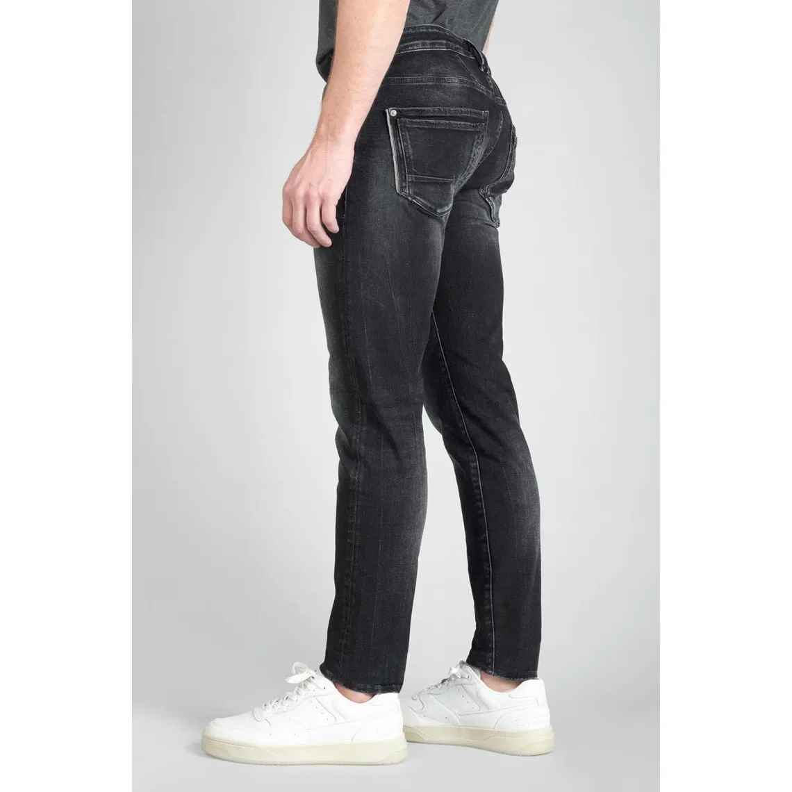 Jeans ajusté stretch 700/11, longueur 34 bleu en coton Luke | 3 Suisses