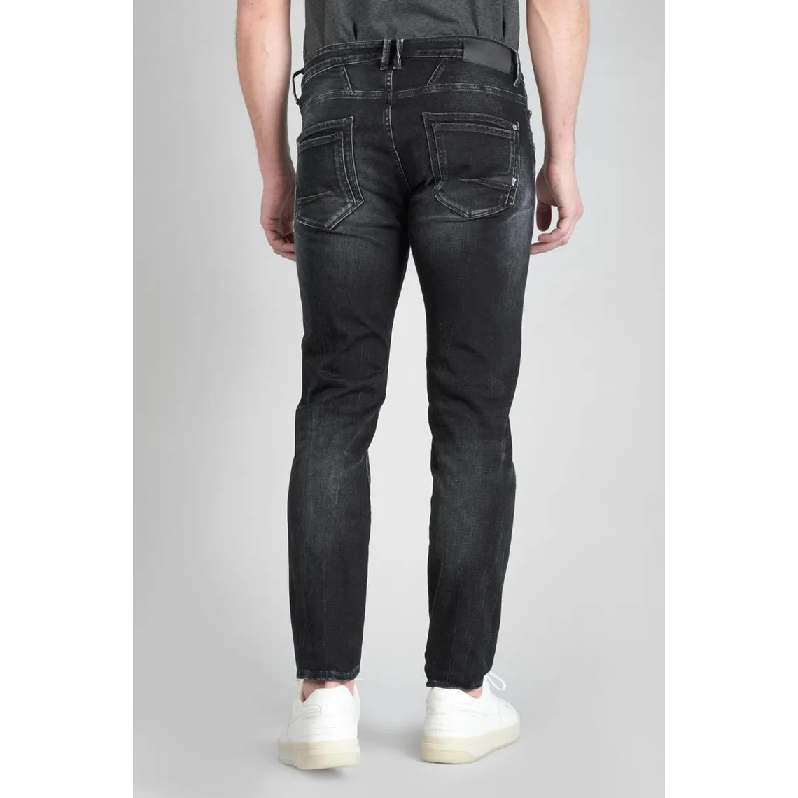 Jeans ajusté stretch 700/11, longueur 34 bleu en coton Luke | 3 Suisses