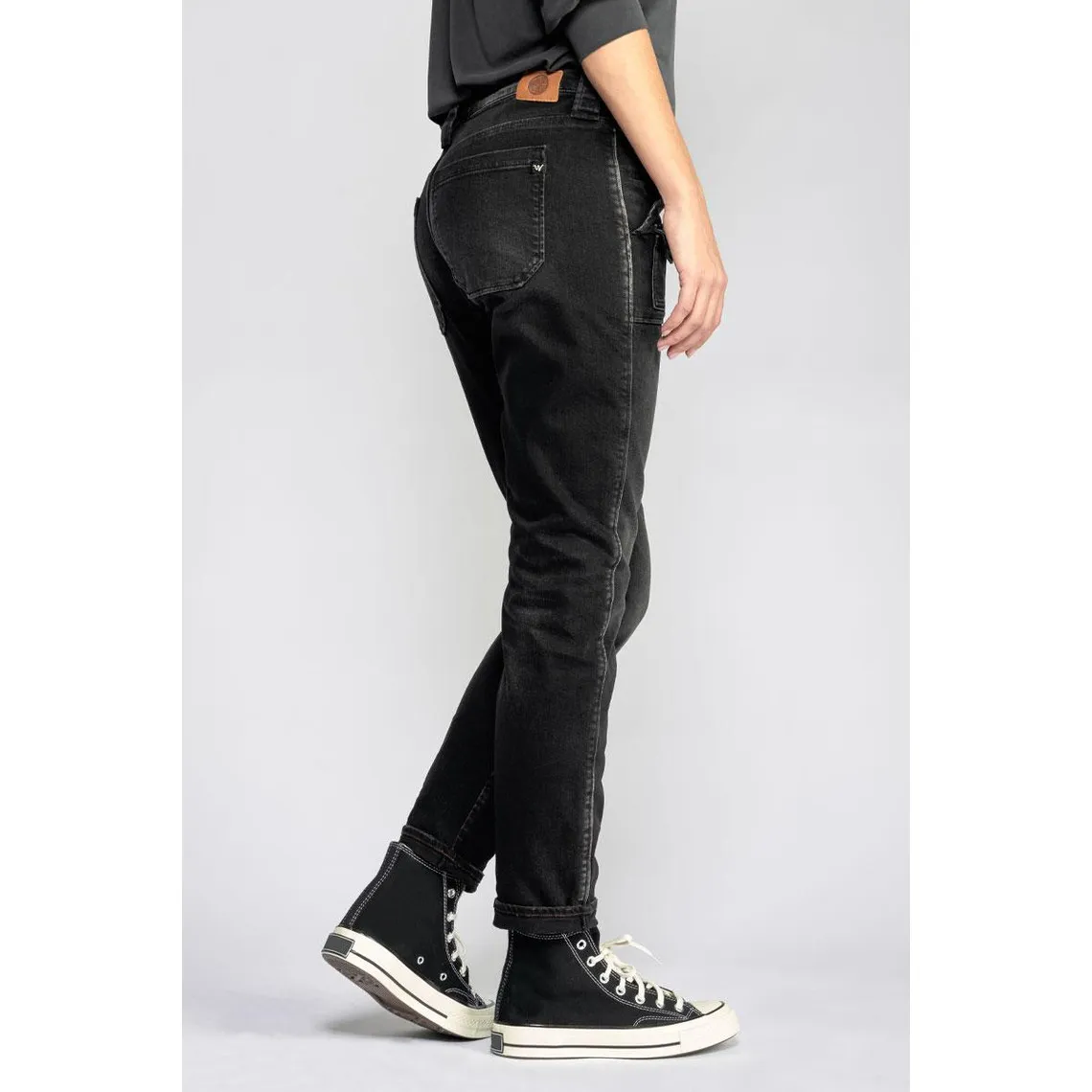 Jeans Gini 200/43 boyfit  noir N°1 en coton | 3 Suisses