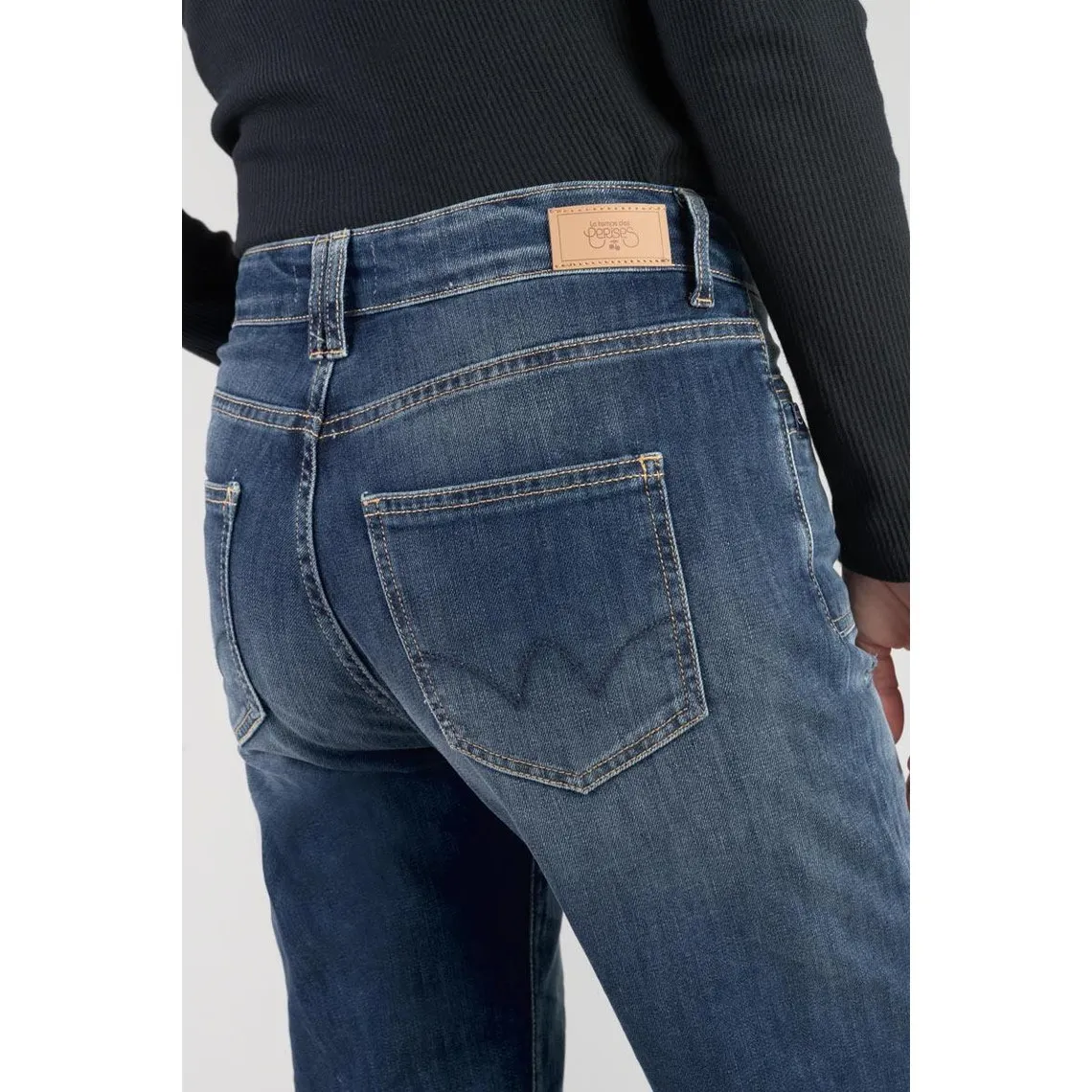 Jeans mom 400/18, 7/8ème bleu en coton Tess | 3 Suisses