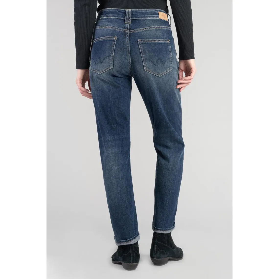 Jeans mom 400/18, 7/8ème bleu en coton Tess | 3 Suisses