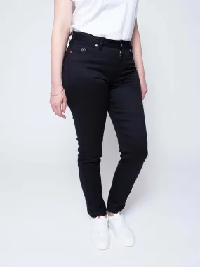 JEANS SLIM 7/8EME 204N FUSELE LA GENTLE FACTORY coton bio uni noir | 1083