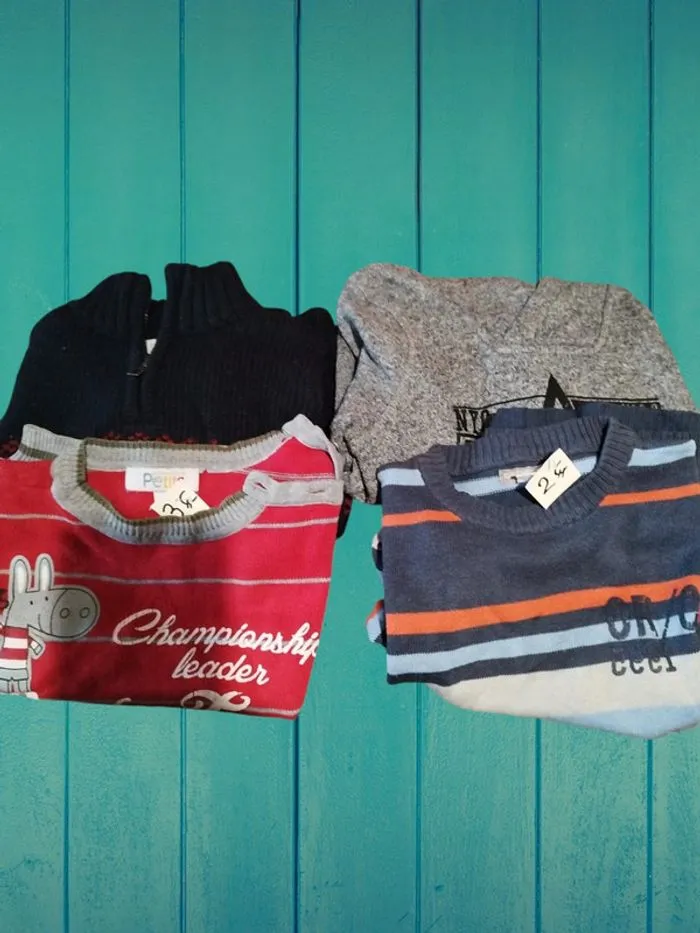 Lot de vestes et pulls - adidas - 4 ans  | Beebs