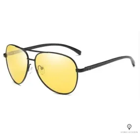 Lunette Pilote Homme Jaune