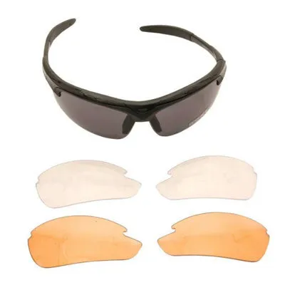 Lunettes de protection 3 verres, clairs, fumés et noirs