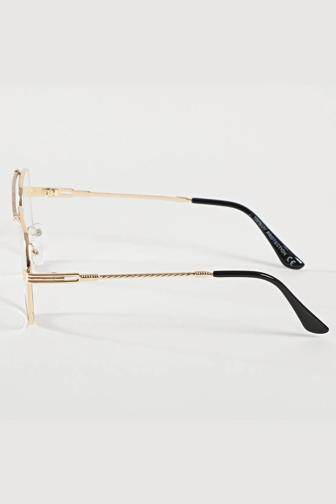 Lunettes de soleil aviateur torsadées