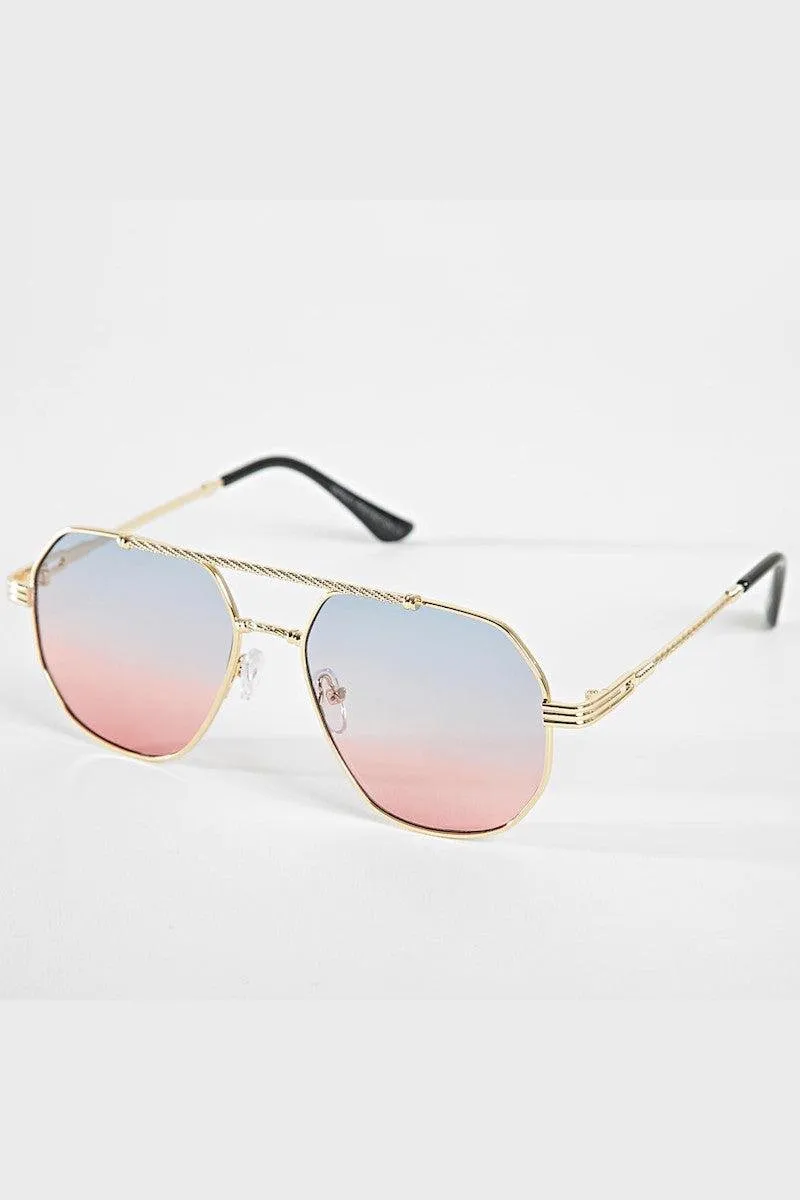 Lunettes de soleil aviateur torsadées