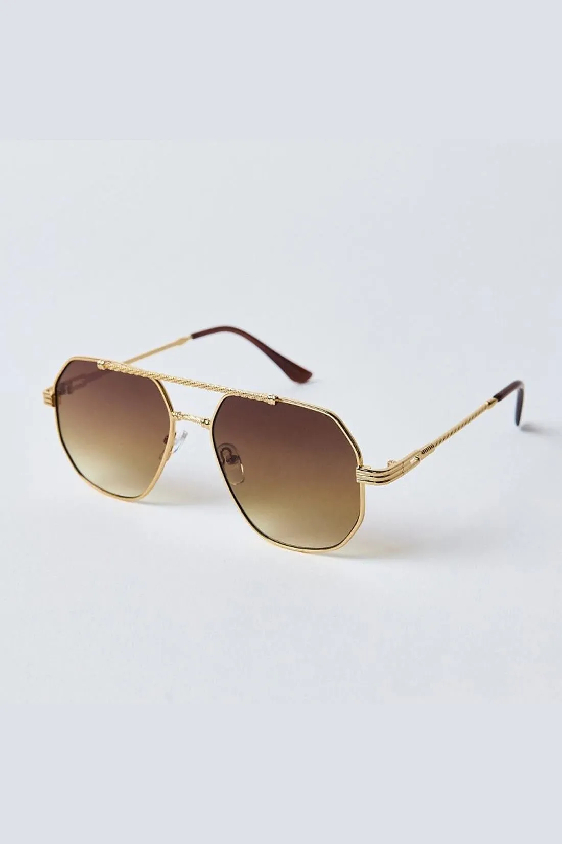 Lunettes de soleil aviateur torsadées