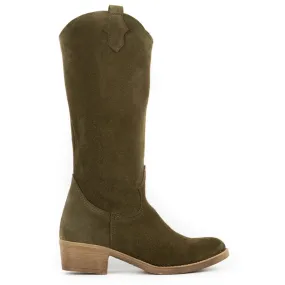 Olivier Bottes femme Julia en cuir vert