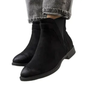 PA1 Bottes Munira isolées noires le noir